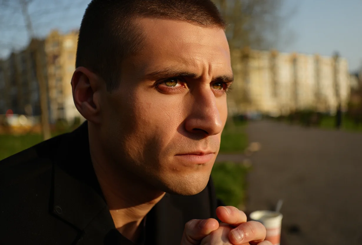 Мужчина смотрит вдаль